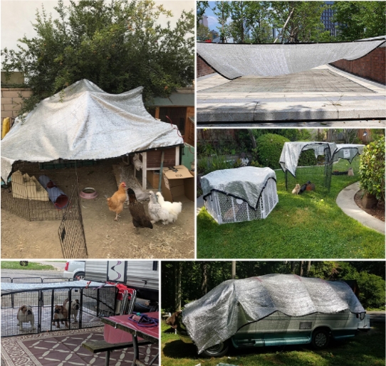 aluminum shade net aluminiowa siatka cieniująca