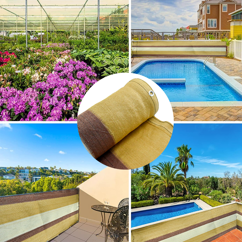 100% Virgin HDPE180GSM BRĄZOWA KOLOR NET NET na balkon