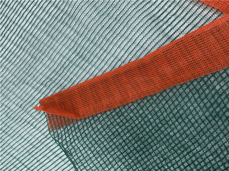 100GSM Mono Trójkąt Zielona i Pomarańczowa Oliwkowa Siatka