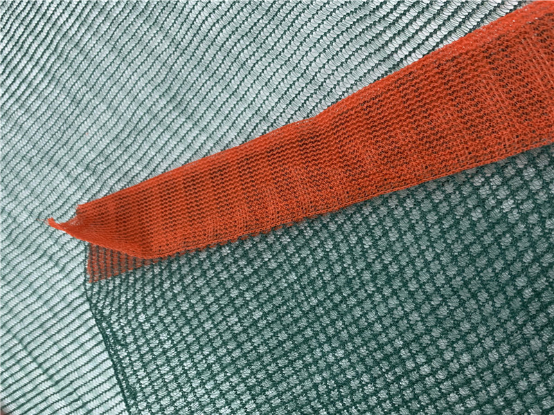 100GSM Mono Trójkąt Zielona i Pomarańczowa Oliwkowa Siatka