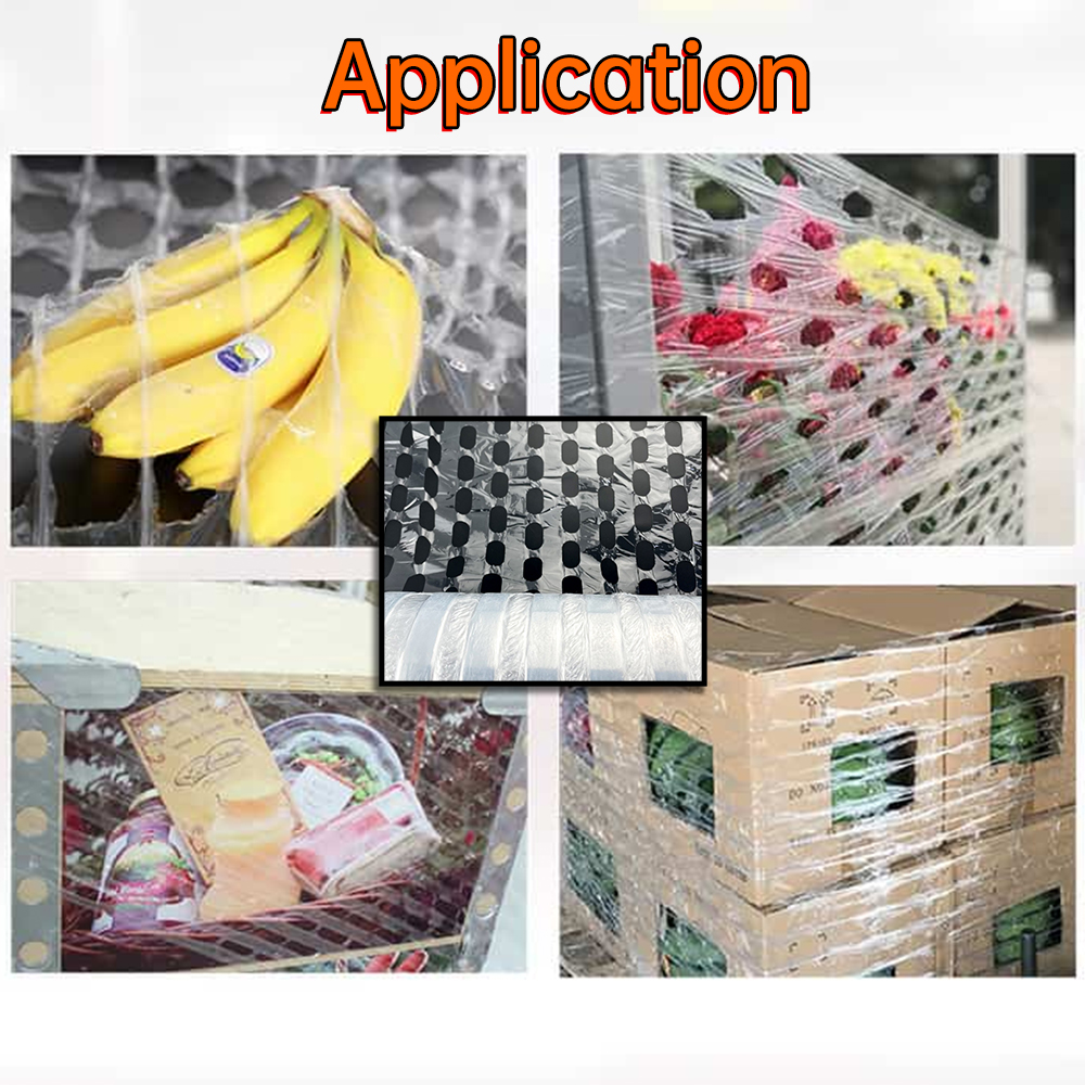 Oddychający folia opakowania wentylowanego folia opakowania do pakowania palet