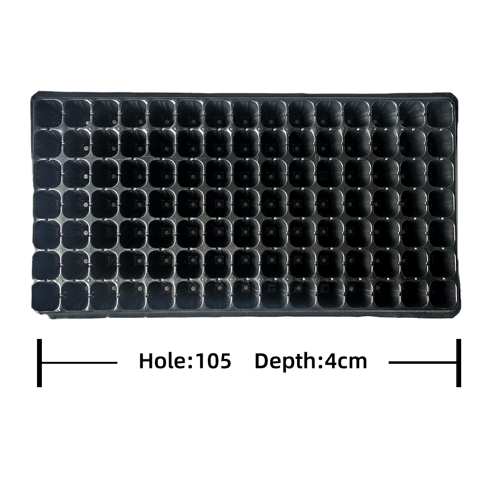 Black Garden Sedalling Tray Starter Tray Holes Taca 