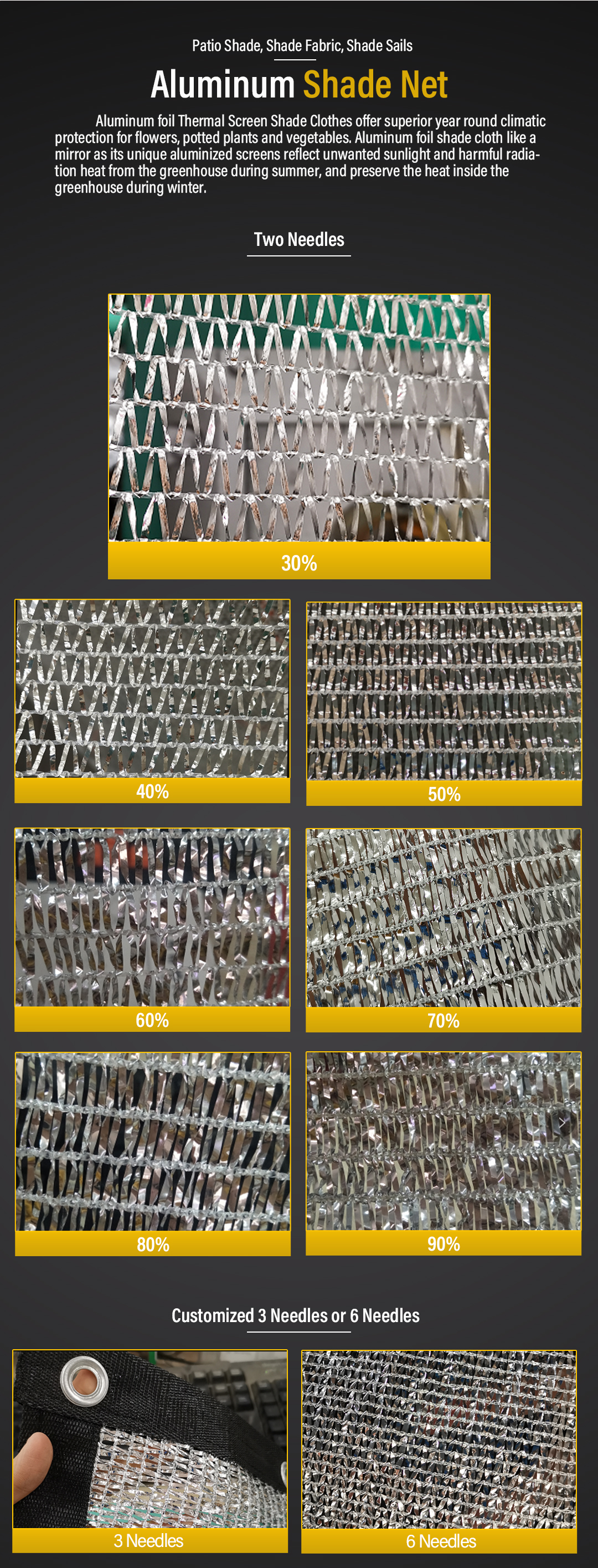 aluminum shade net2 aluminiowa siatka cieniująca2