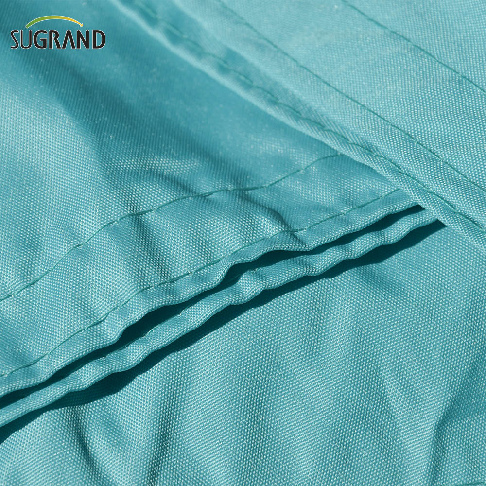 Trójkątna zielona odcień żagiel na zewnątrz wodoodporny tkaninowy żagiel