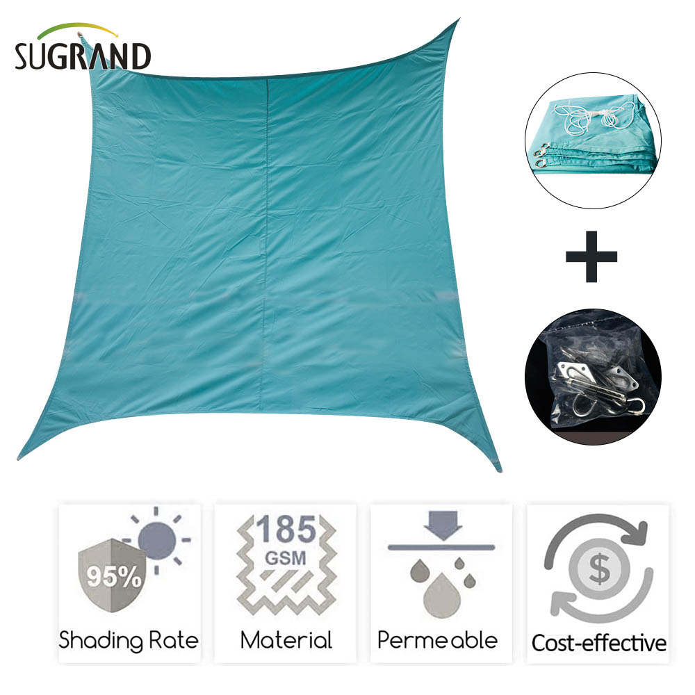 Tkanina cieniująca 10x20 Żagiel przeciwsłoneczny Niebieskie żagle cieniujące