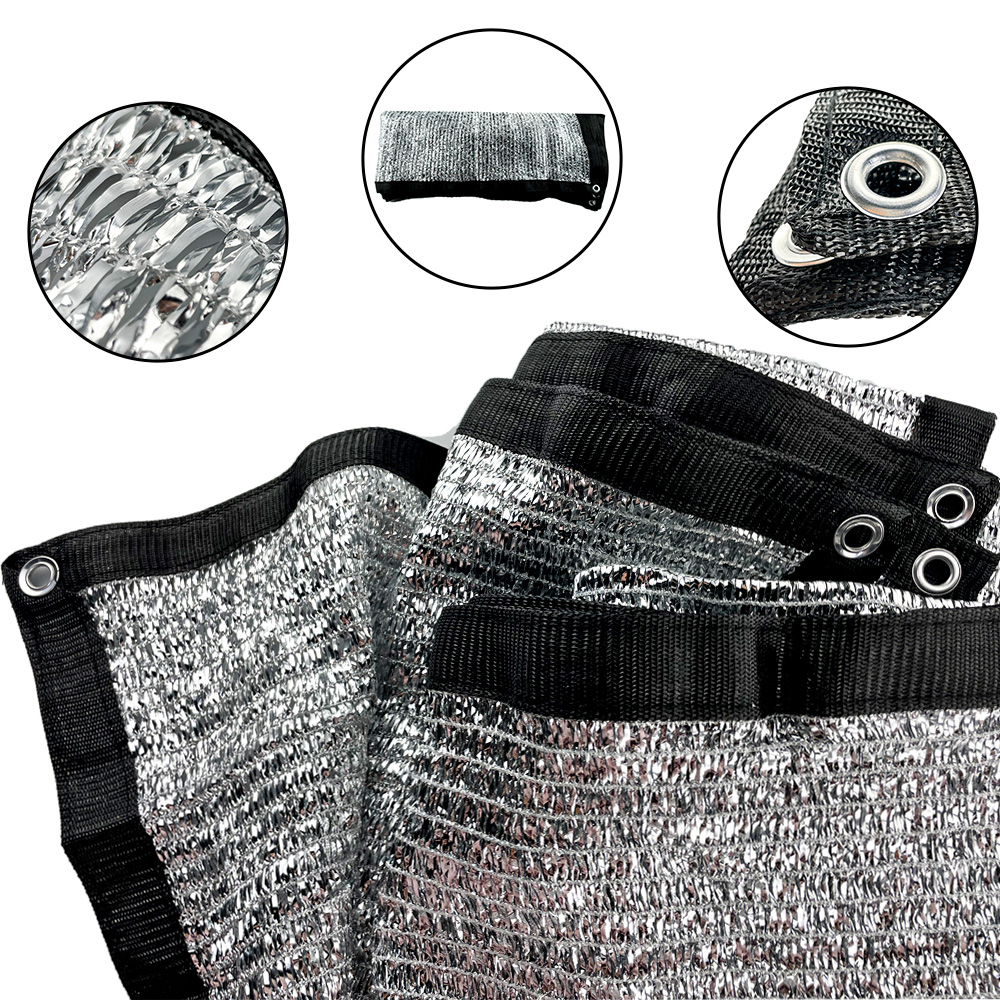 Srebrna tkanina aluminiowa z siatki z tkaniny Słonecznik Słoneczny Sieć