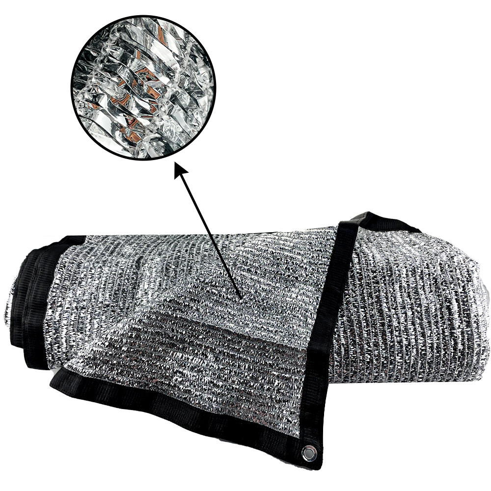 Srebrna tkanina aluminiowa z siatki z tkaniny Słonecznik Słoneczny Sieć