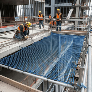 Wytrzymała siatka zabezpieczająca z HDPE do ochrony przed upadkiem