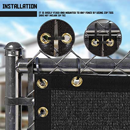 Black Fence Screen Prywatność przednią szybę UV Blokowanie odcienia Ekran Ekran ogrodzenia