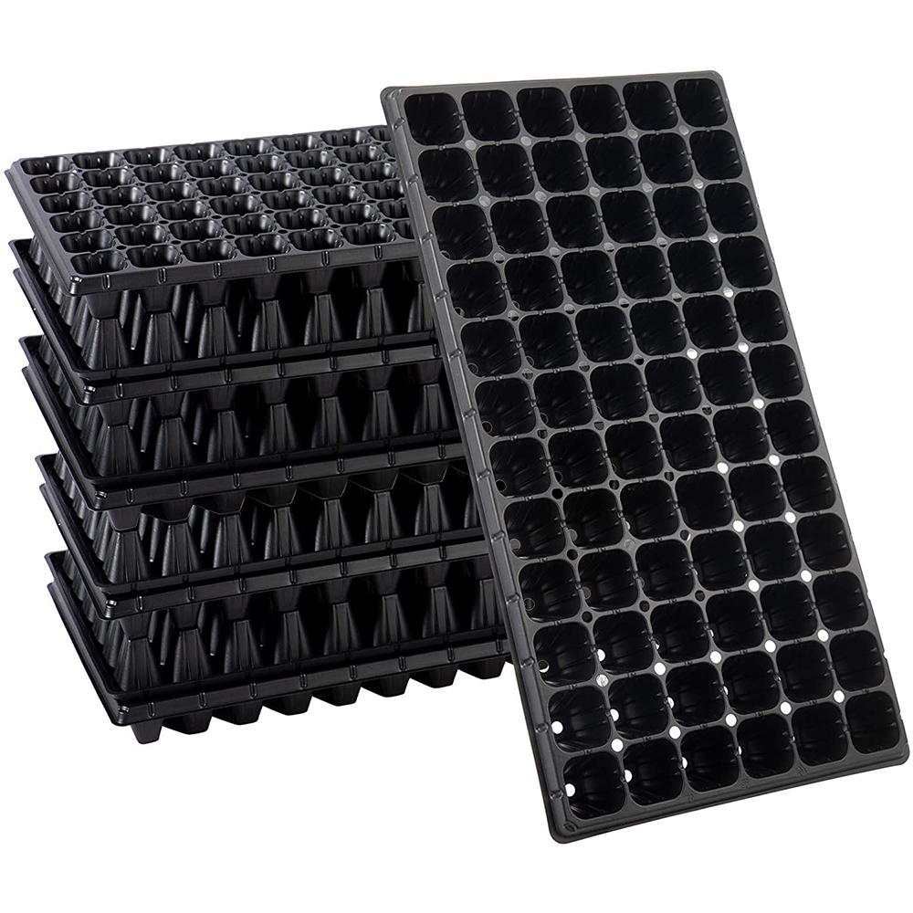 Black Garden Sedalling Tray Starter Tray Holes Taca 