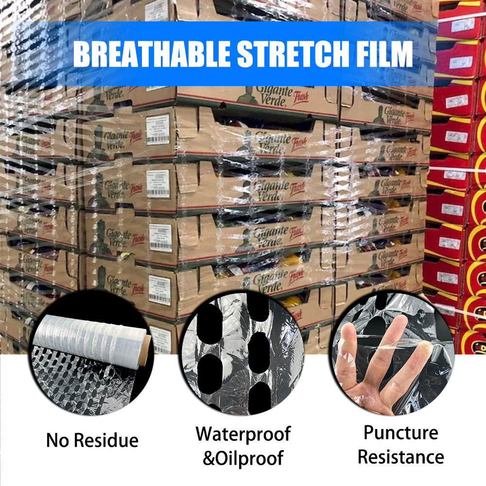 Oddychający folia opakowania wentylowanego folia opakowania do pakowania palet