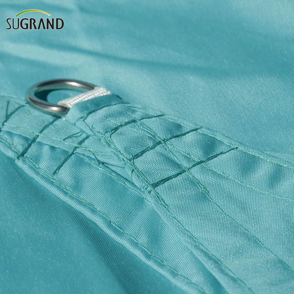 Trójkątna zielona odcień żagiel na zewnątrz wodoodporny tkaninowy żagiel