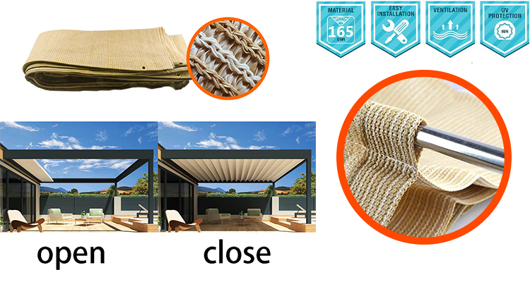 Sun Shade żagli na zewnątrz